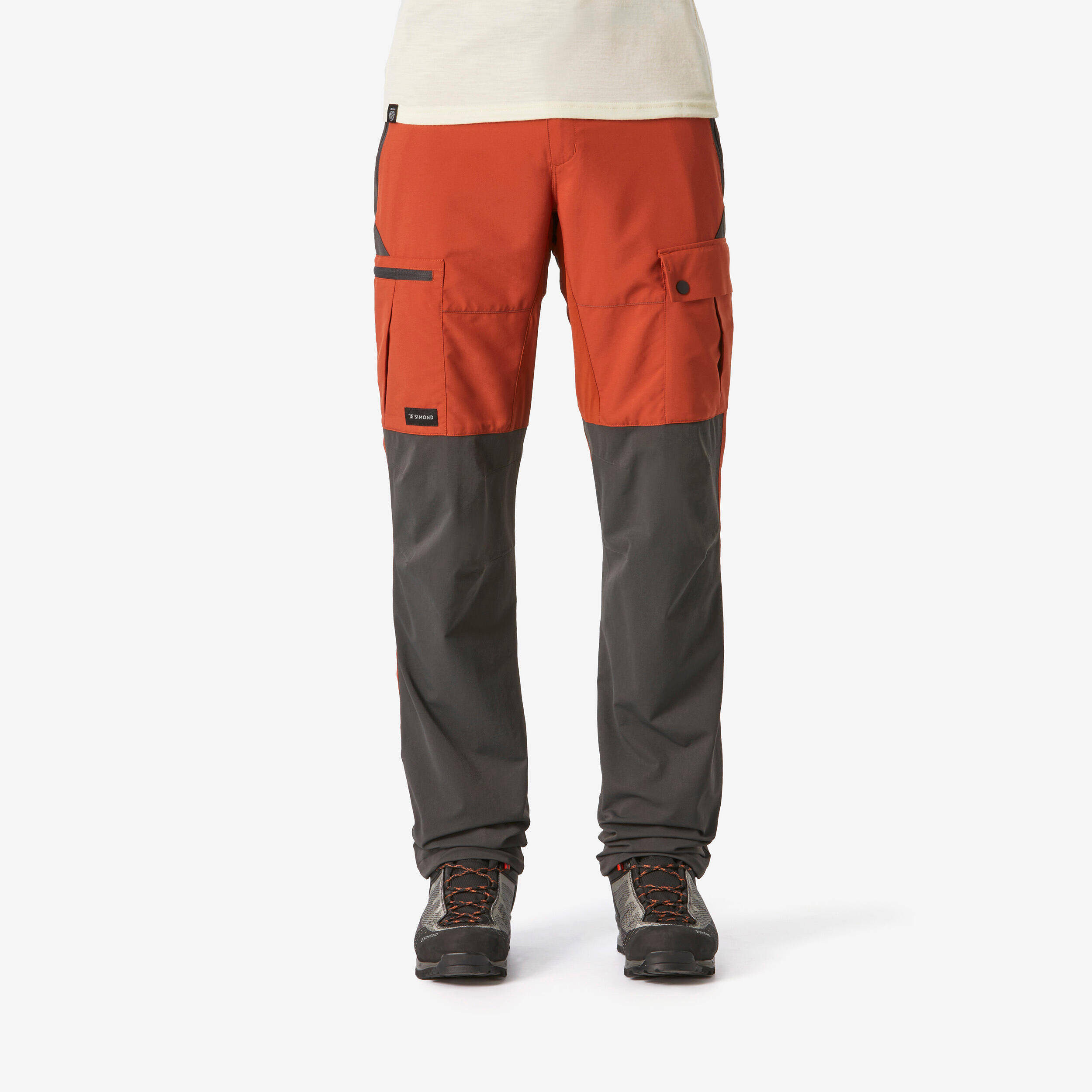 Men Dry Fit Stretchable Water Repellent Trekking Copper Brown - MT500 -  1
