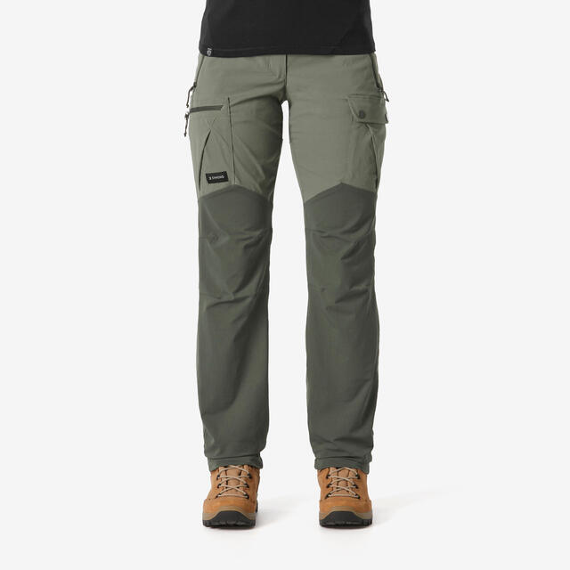 Trekkinghose Damen strapazierfähig - MT500 khaki