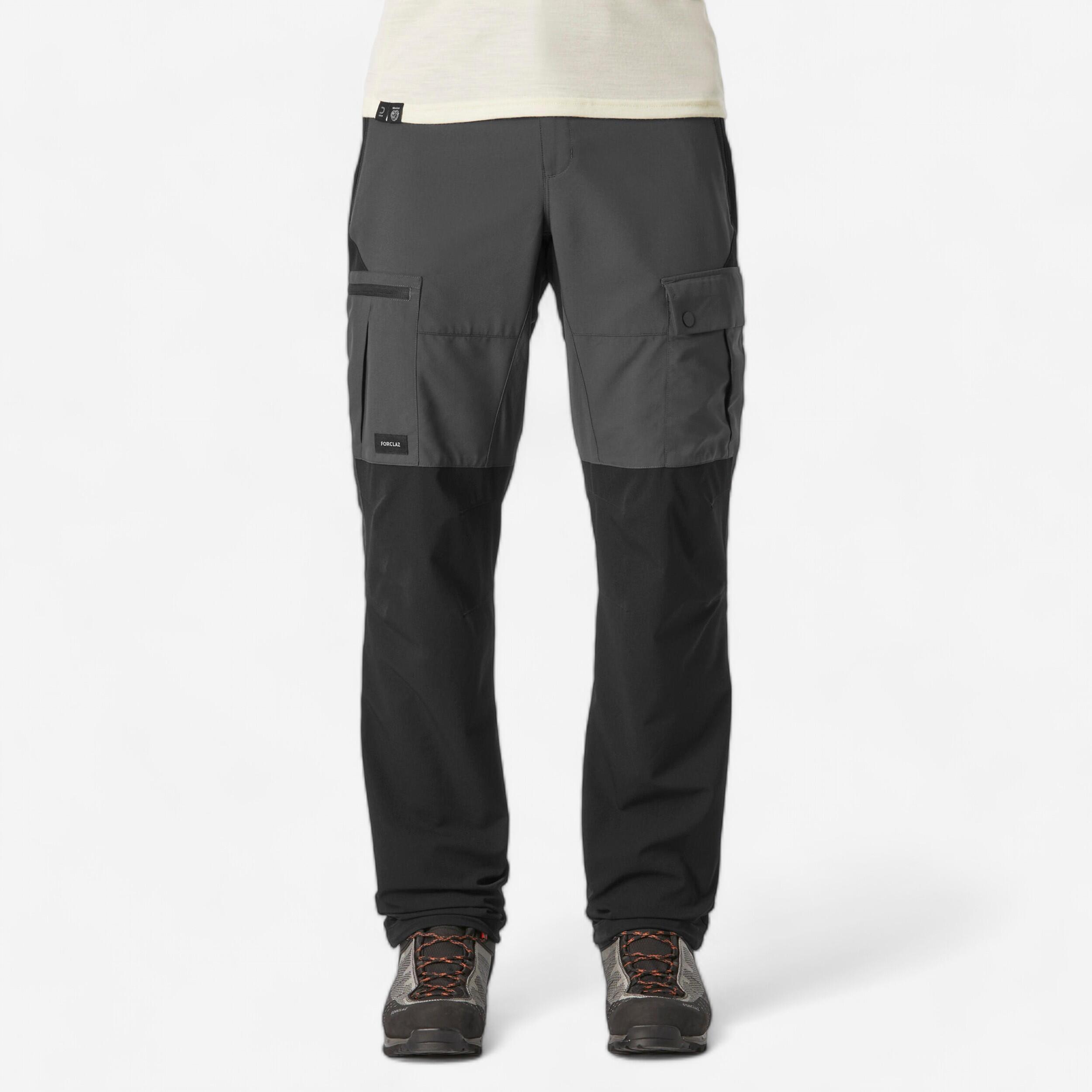 Men’s Hiking Pants - MT 500 - Carbon grey, black - Forclaz - Decathlon