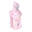 Kids surfing poncho 500 Check pink