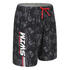 Men's Long Swim Shorts 100 Geo Quick-Dry & Comfortable Black