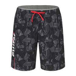 Men's 100 long swimshorts Geo black