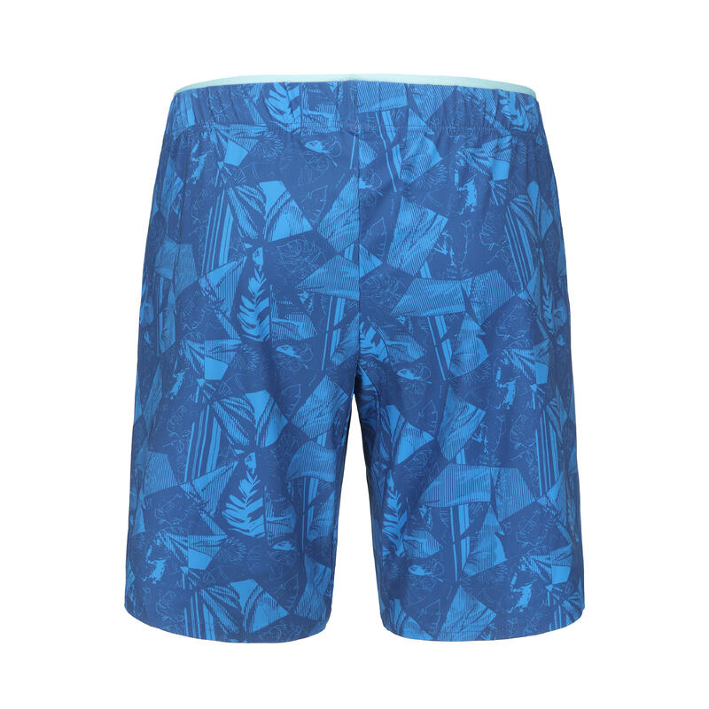 Men's long swimshorts 100 Geo blue