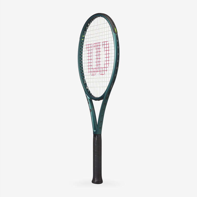 Raquete de ténis Adulto - WILSON BLADE 100 V9 verde escuro 300g sem cordas