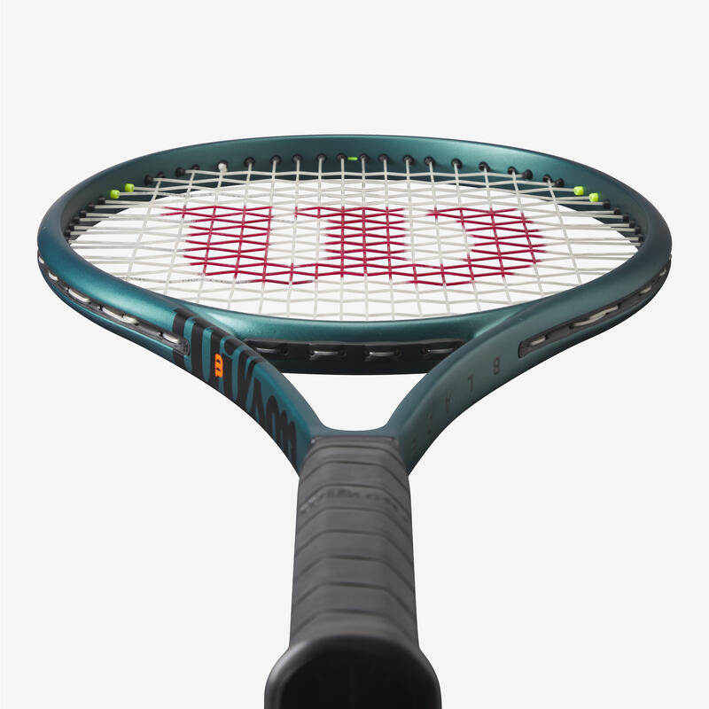 Raqueta de tenis Adulto - WILSON BLADE 100L V9 verde oscuro 300 g sin encordar