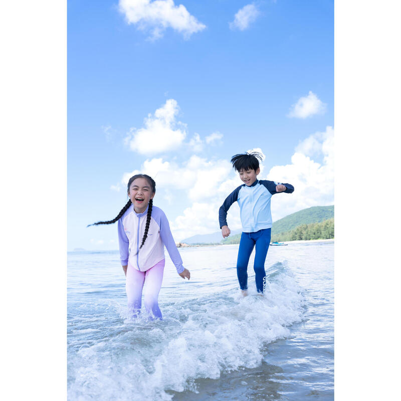 KIDS' SURFING LEGGINGS 500 - PURPLE PINK