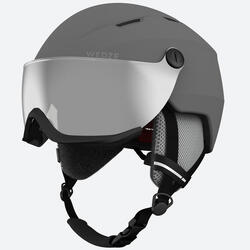 Skihelm met vizier voor volwassenen H350 grijs