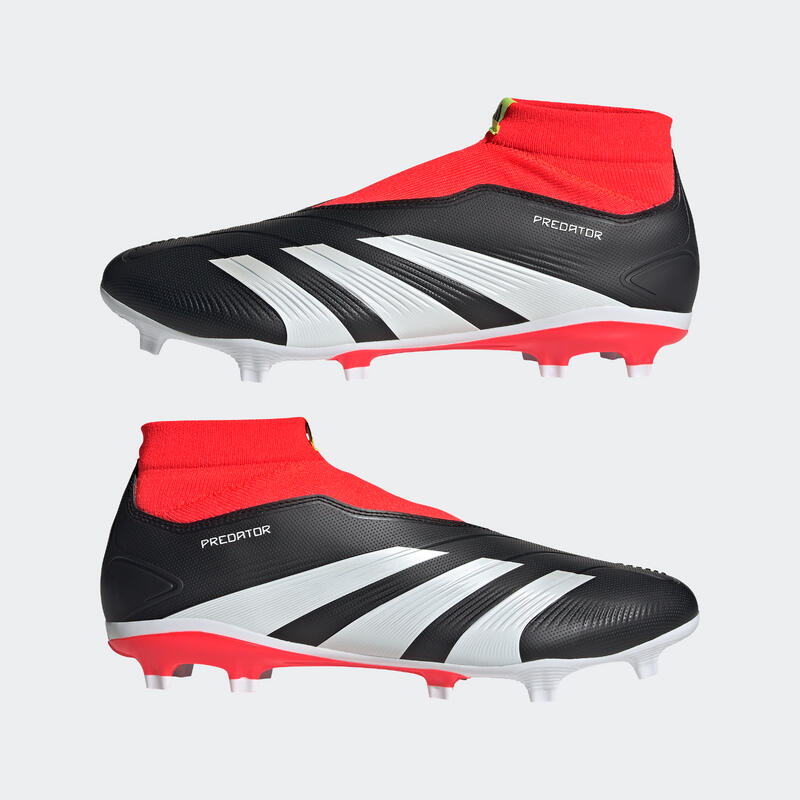 ADIDAS Predator 24 League FG Laceless voetbalschoenen zonder veters zwart/rood