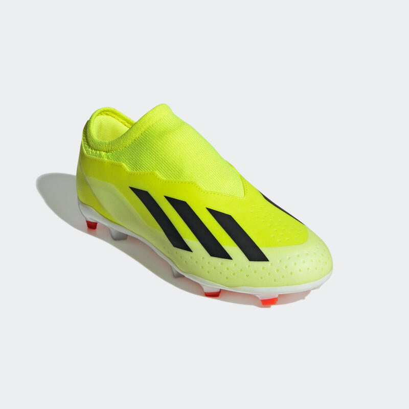 ADIDAS X Crazyfast League FG Laceless voetbalschoenen zonder veters kind geel