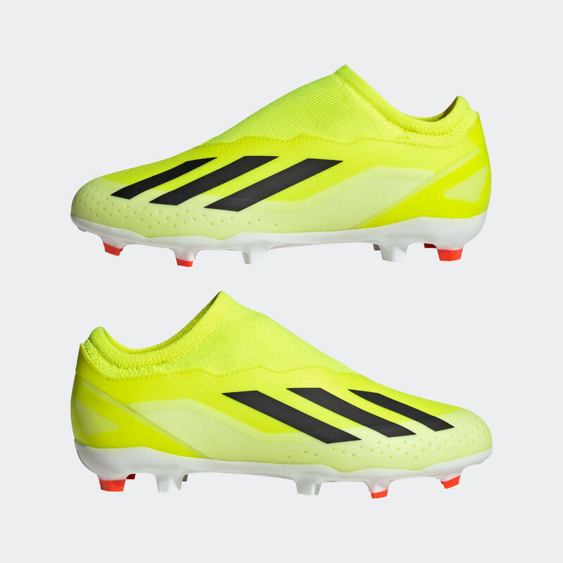 ADIDAS X Crazyfast League FG Laceless voetbalschoenen zonder veters kind geel