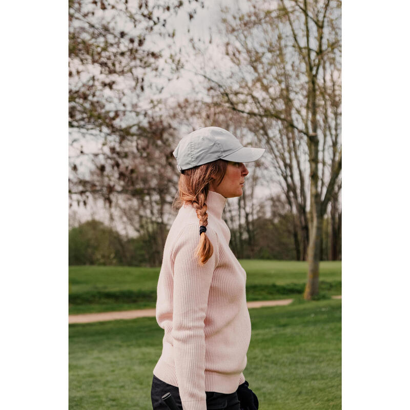 Pulover Golf MW500 fermoar 1/2 Roz Damă