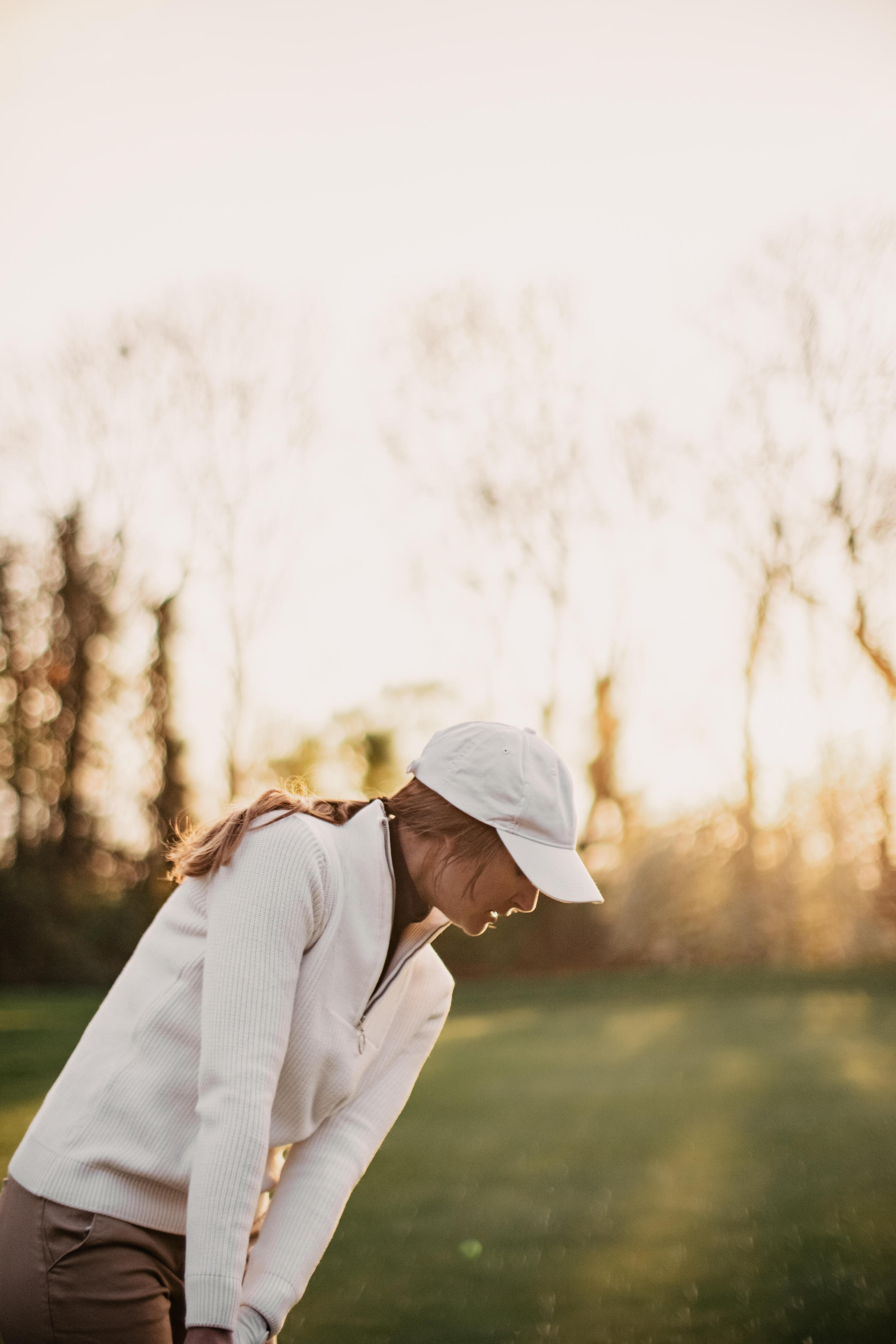 Maglione golf donna MW 500 écru 7/9
