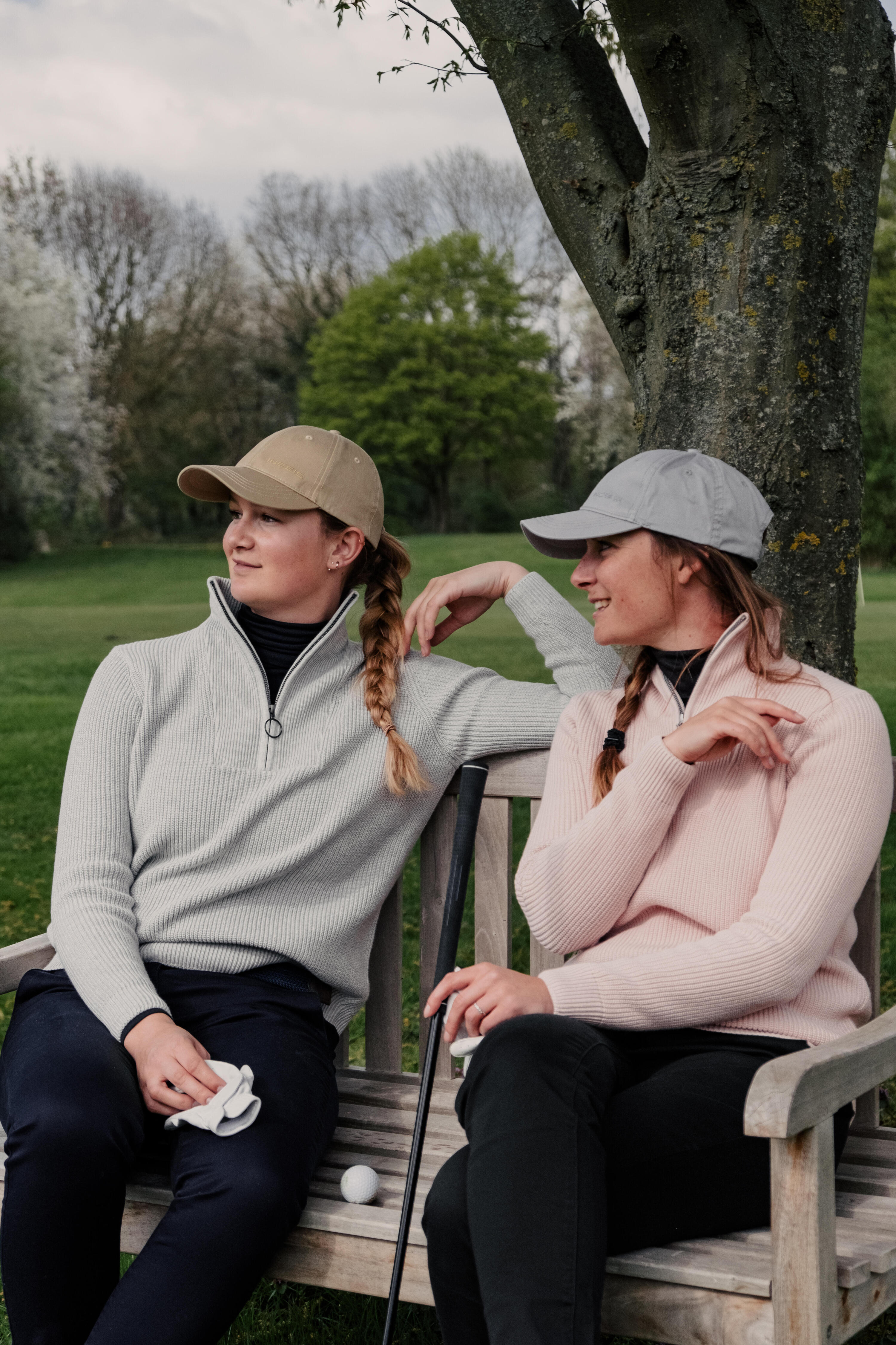 Maglione golf donna MW 500 rosa 7/9
