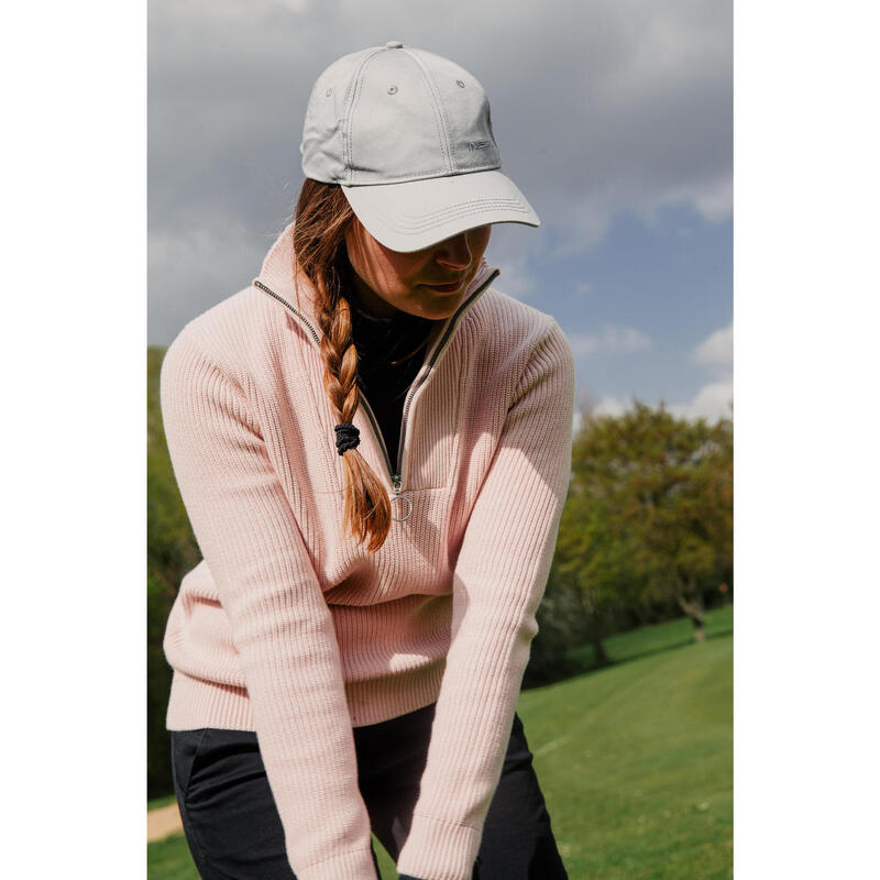Pulover Golf MW500 fermoar 1/2 Roz Damă