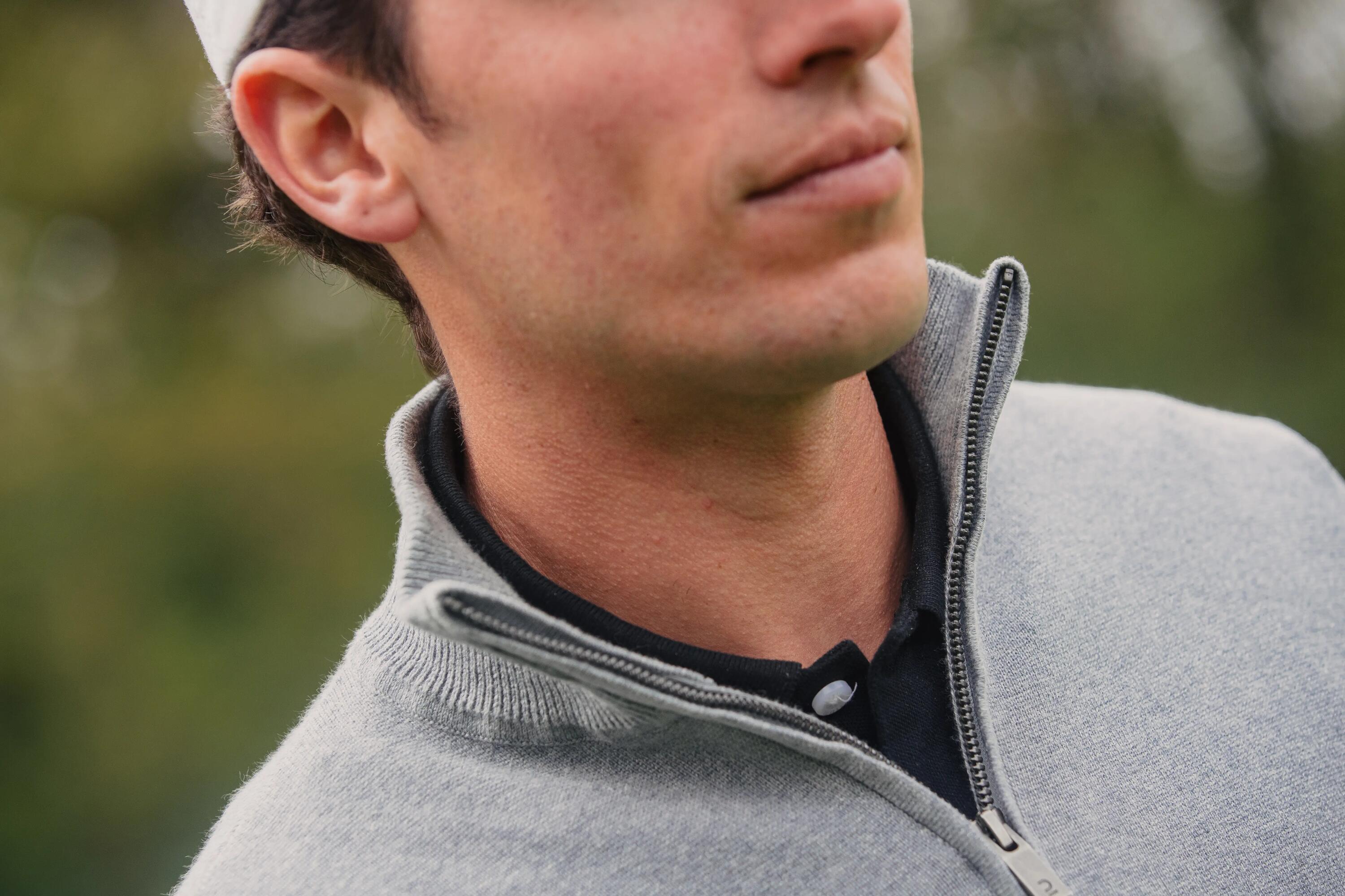 CAMISOLA GOLF HOMEM 1/2 FECHO - MW500 cinzento 8/9