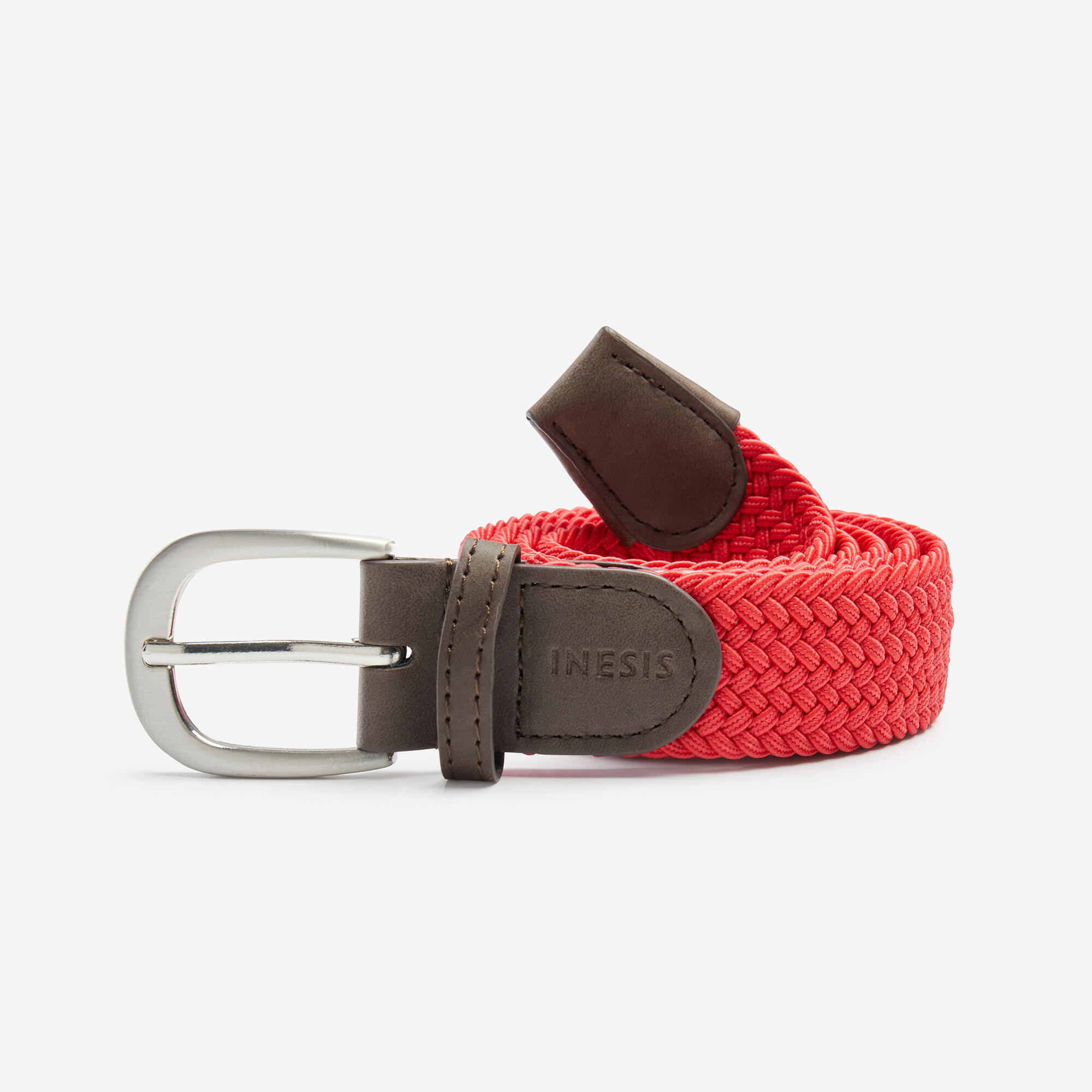 INESIS Golf Stretchy Braided Belt - Cherry Red