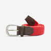 Cinturón de golf trenzado elástico y extensible - rojo cereza