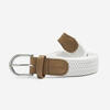 Ceinture de golf slim tressée extensible & élastique - blanc glacier