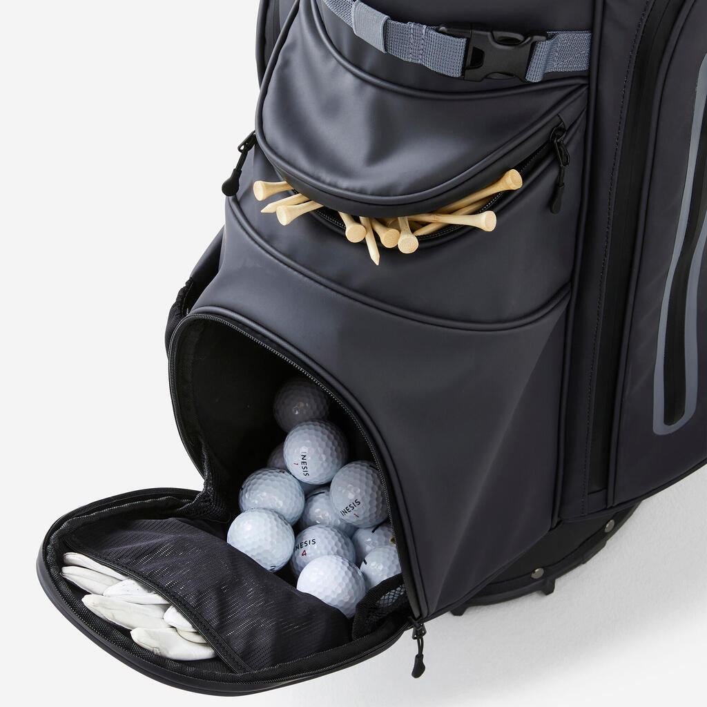 Pastatomas neperšlampamas golfo krepšys „Inesis“, tamsiai mėlynas