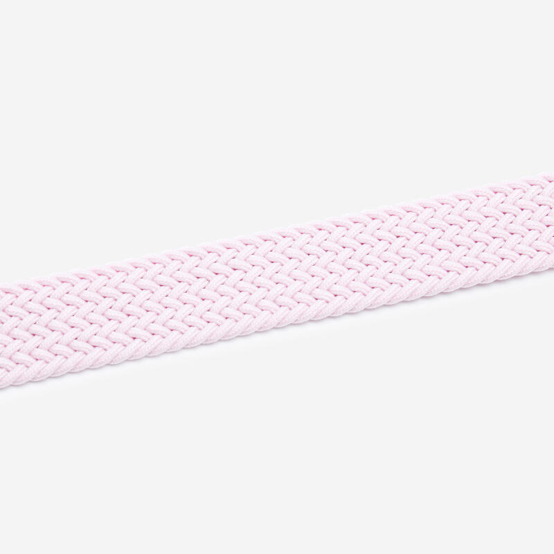 Cinto de Golf Slim Extensível Elástico Entrançado - rosa claro