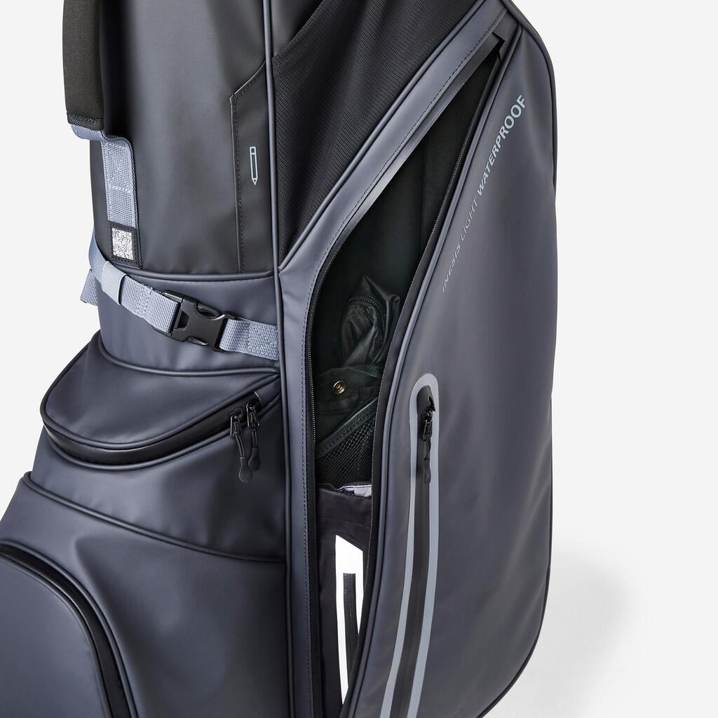 Golfový bag trojnožka waterproof INESIS Light tmavomodrý