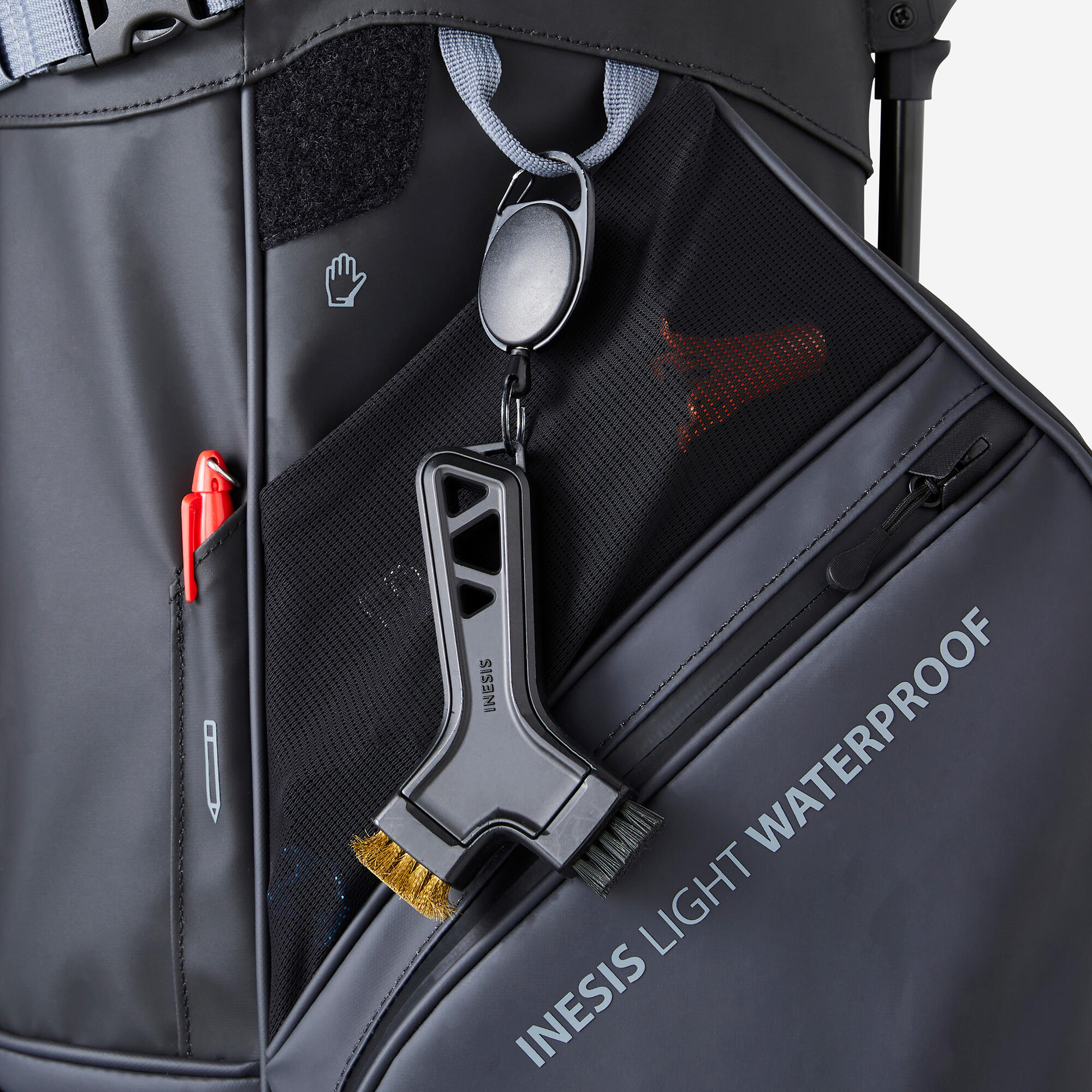 INESIS Golfový bag trojnožka waterproof INESIS Light sivý bez · záber 8