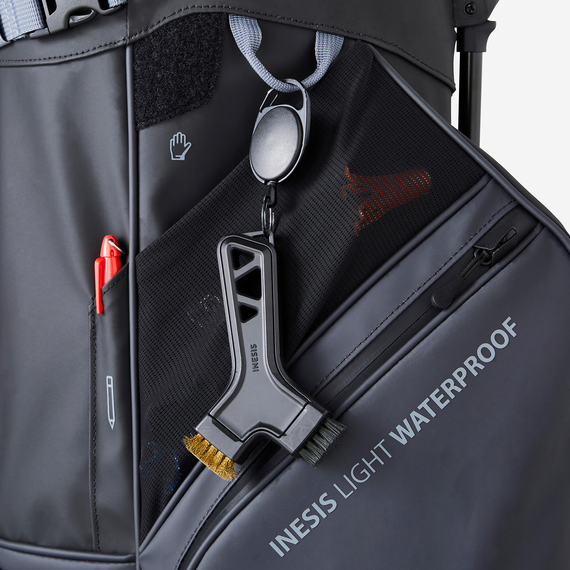 Waterproof golf stand bag - INESIS Light grey 7/11