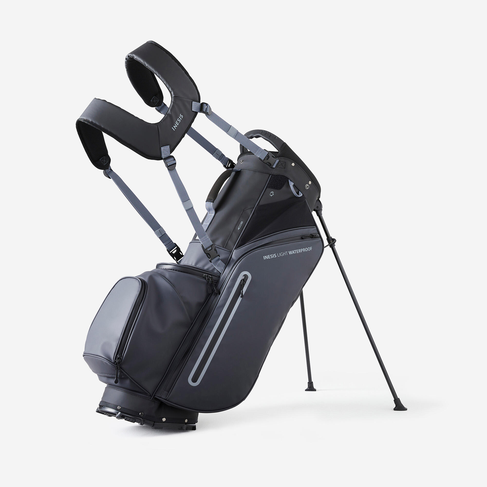 Waterproof golf stand bag - INESIS Light grey 1/11