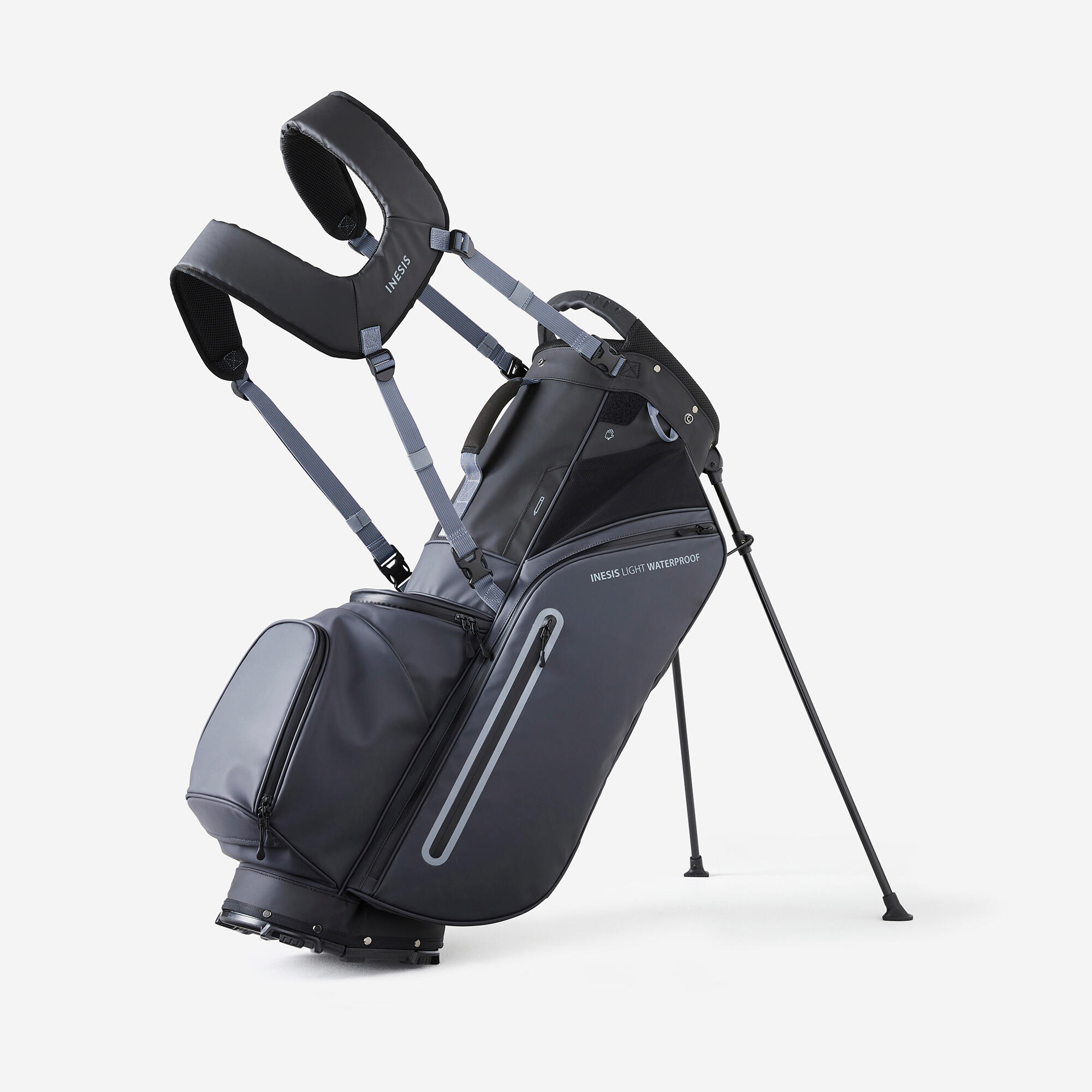 Waterproof tripod golf bag - INESIS Light grey