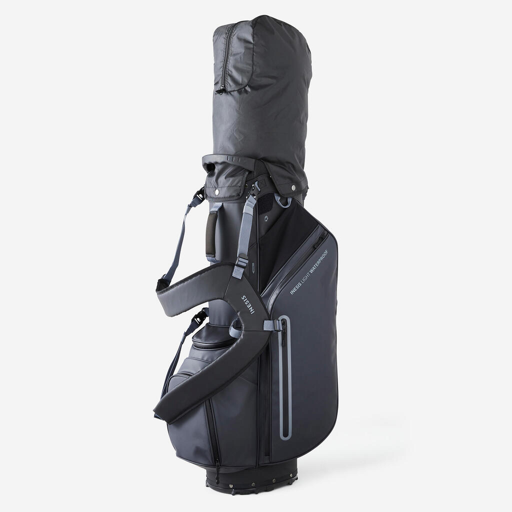 Golfový bag trojnožka waterproof INESIS Light tmavomodrý