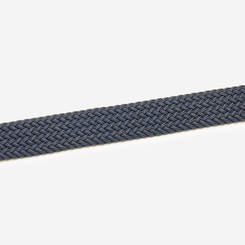 Ceinture de golf slim tressée extensible & élastique - bleu marine