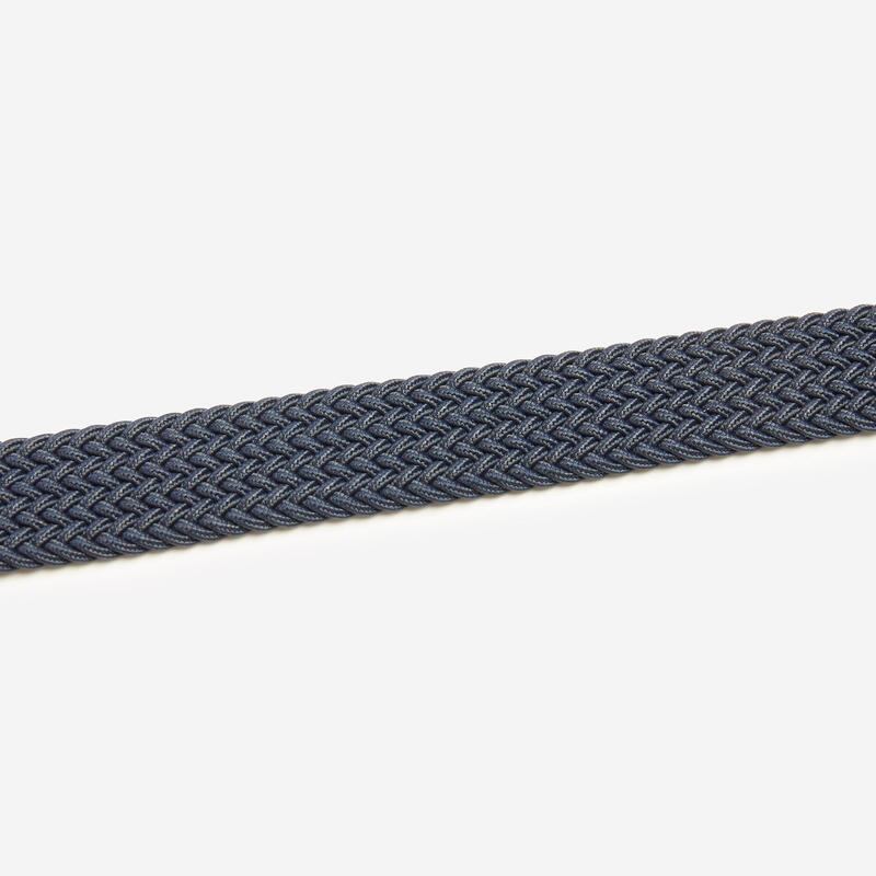 Cinturón de golf slim trenzado, extensible y elástico - azul marino