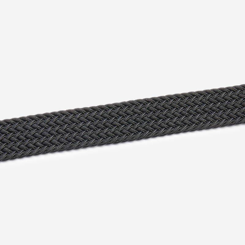 Golfgürtel elastisch geflochten schmal - schwarz 