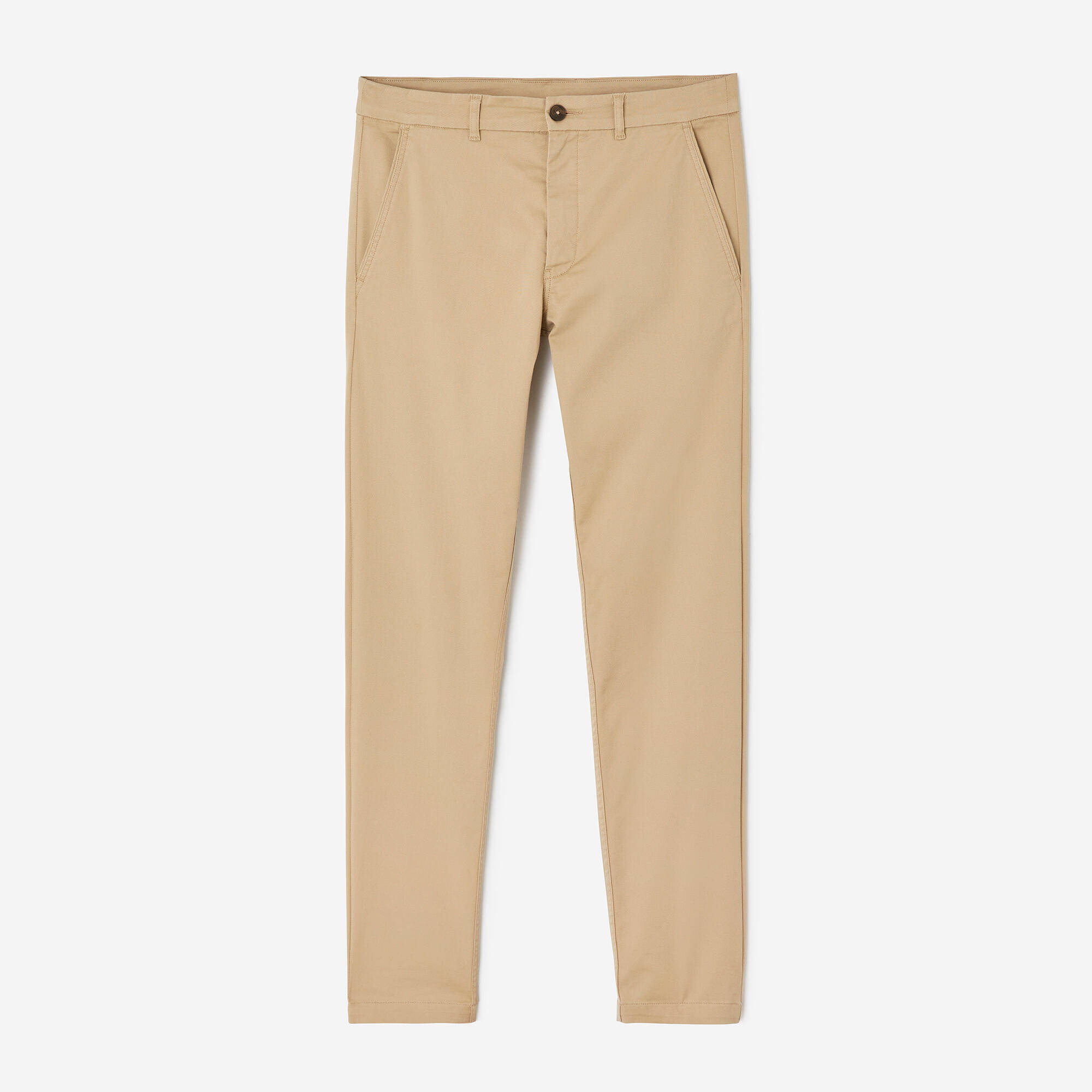 Men's Golf Chino Trousers Cotton, MW500 Beige