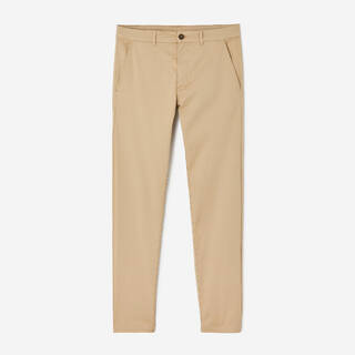 Men's golf cotton chino trousers, MW500 beige