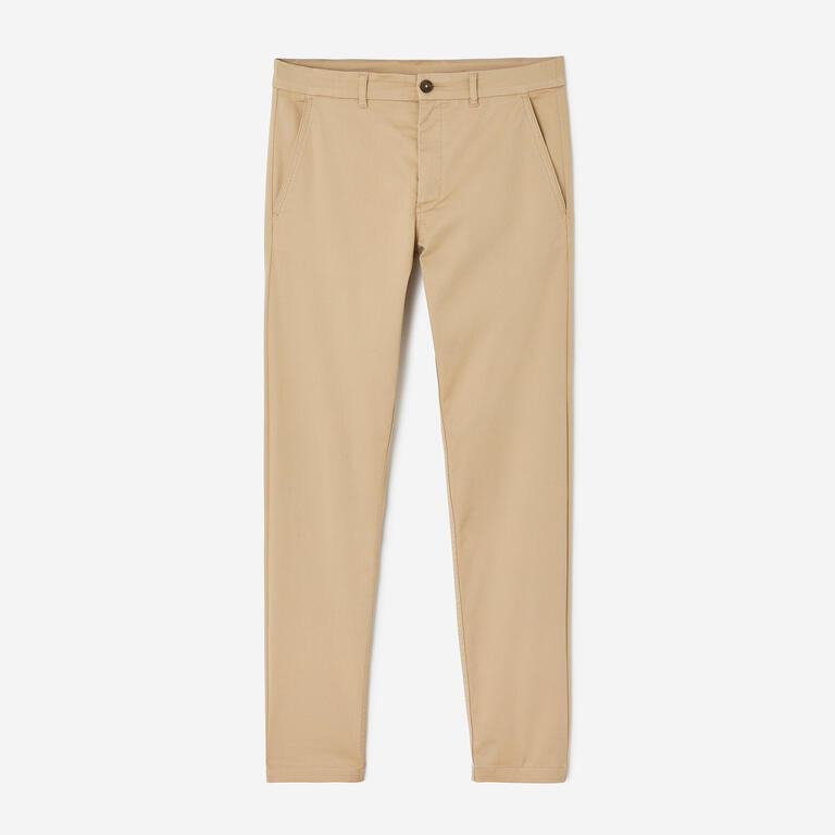 Men's cotton golf trousers - MW500 beige