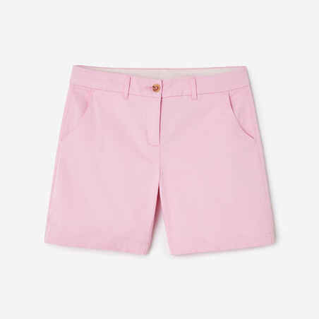 Women's golf chino shorts - MW500 light pink