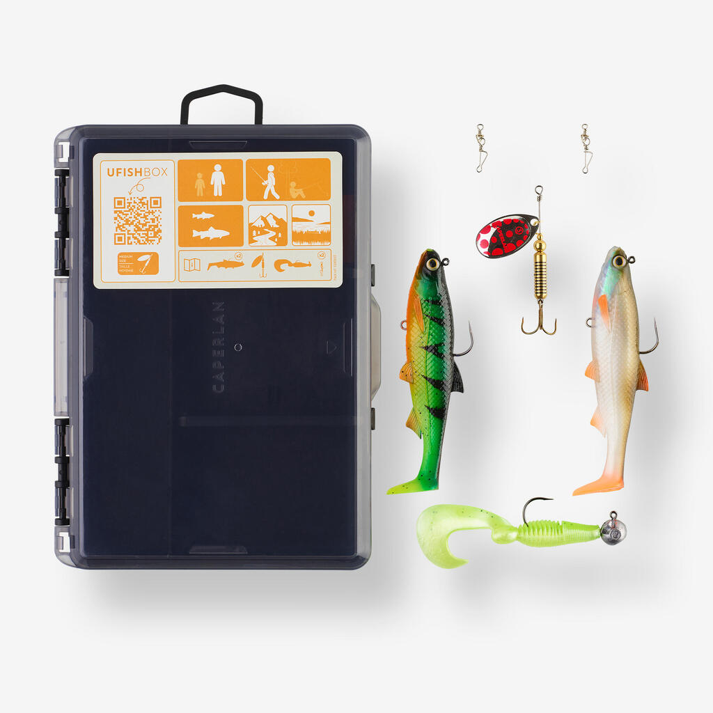 Pradedančiojo žvejo dėžė „Ufish box lure M/large waters“