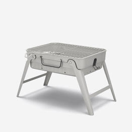 Barbecue portable L de camping pour 4 personnes, à bois, charbon et briquette