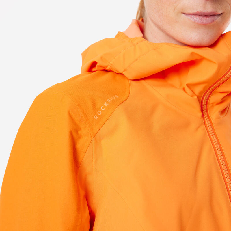 Dámská cyklistická nepromokavá bunda oranžová 