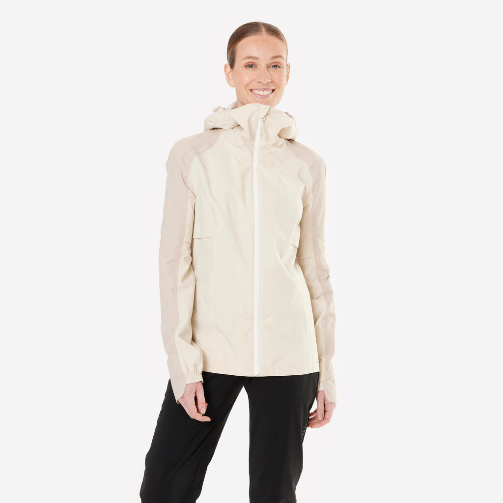 Fahrrad Regenjacke MTB Expl 700 Damen beige 