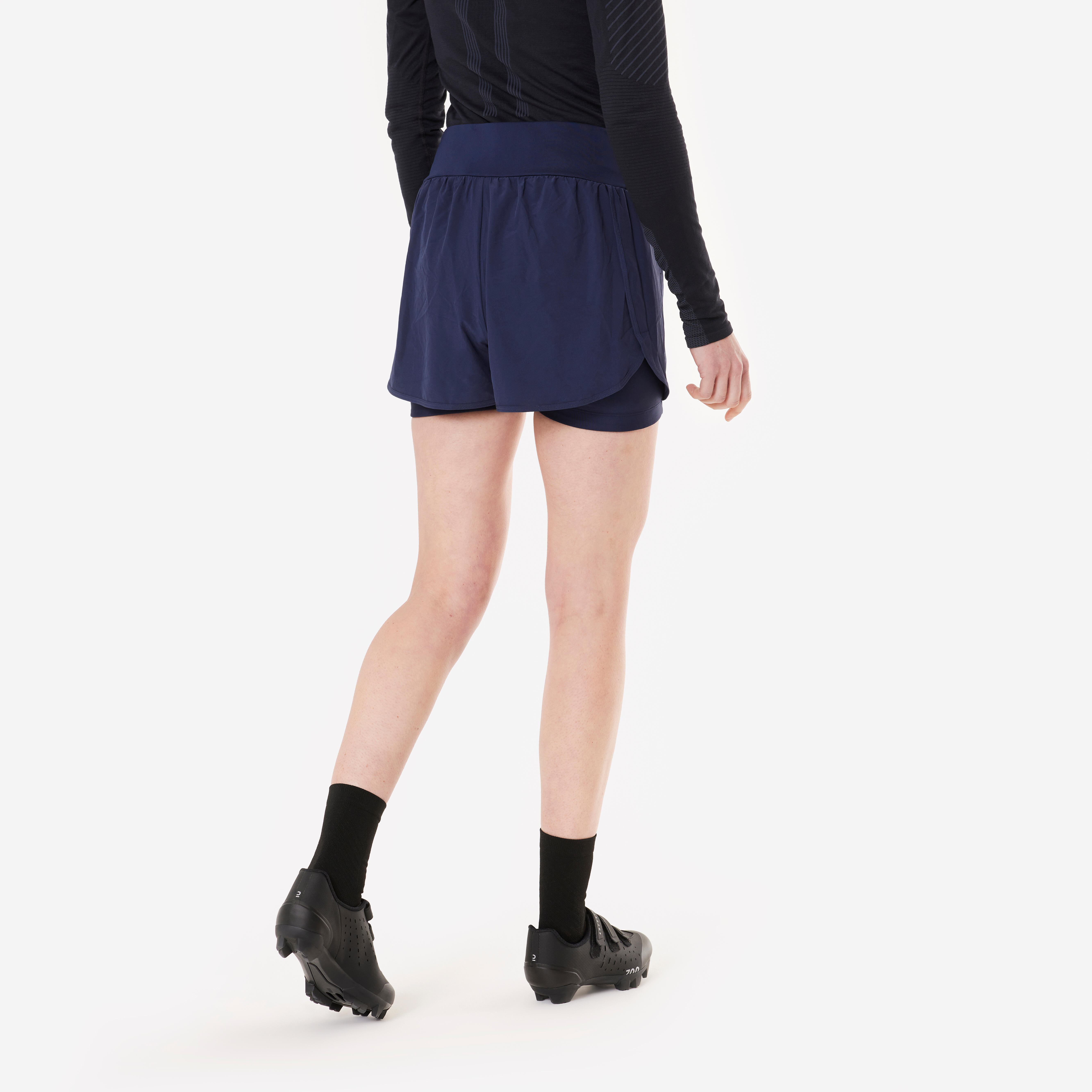 Women's Mountain Bike Shorts Essential Blue Decathlon