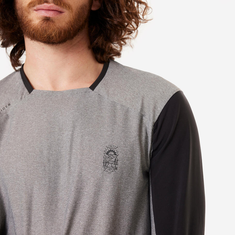 EXPL 100 Erkek Uzun Kollu Dağ Bisikleti Forması Gri