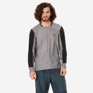 Long-Sleeved Mountain Biking Jersey EXPL 100 - Grey