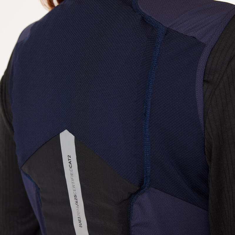 Gilet de protection dorsale vtt,  ski et snowboard femme dbck 900 - bleu