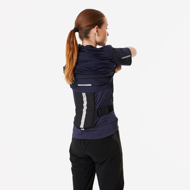 Gilet de protection dorsale vtt,  ski et snowboard femme dbck 900 - bleu