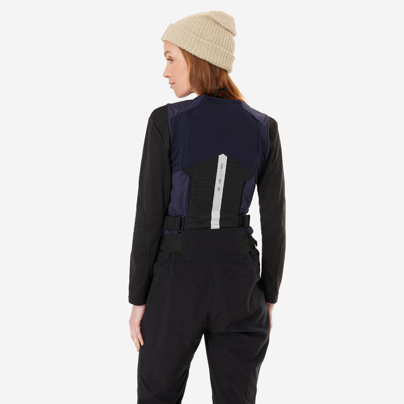 Gilet de protection dorsale vtt,  ski et snowboard femme dbck 900 - bleu