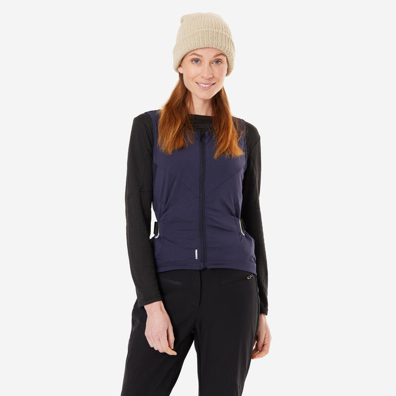 Rugbeschermer voor mountainbiken skiën snowboarden dames DBCK 900 blauw