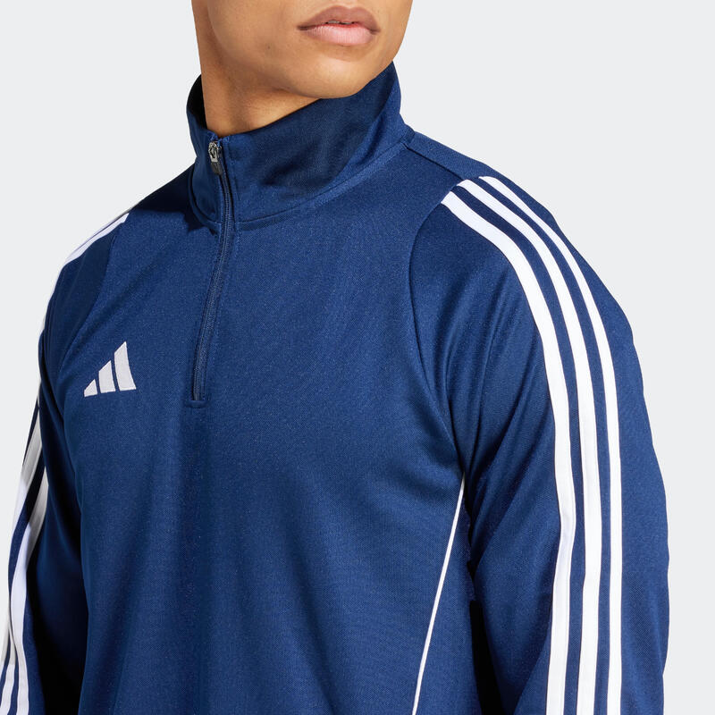 Bluză cu fermoar scurt Fotbal ADIDAS Tiro Albastru Adulți 