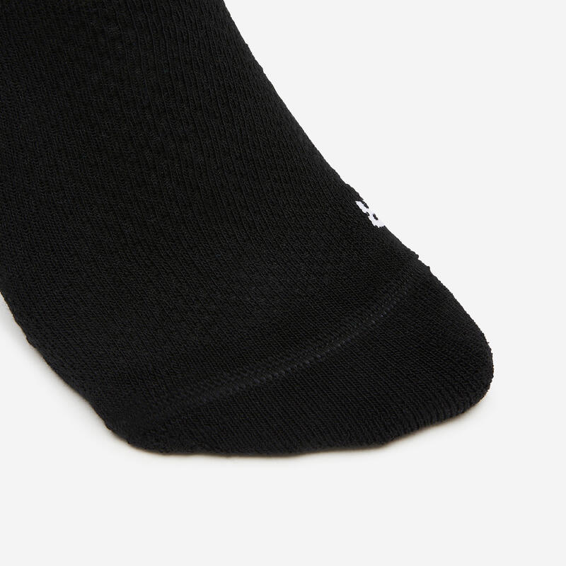 Chaussettes hautes logo Decathlon Héritage - lot de 2 paires Blanche et Noire